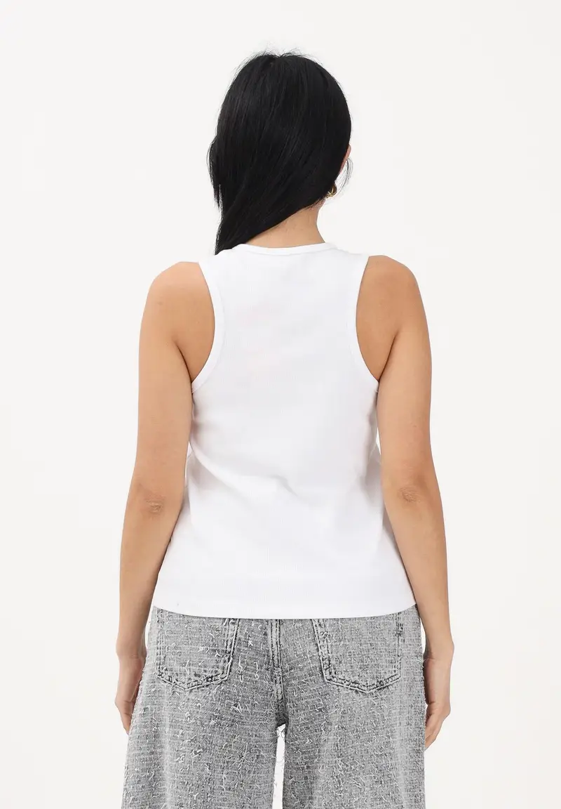 Canotta bianca per donna, ragazze e bambine con logo miniatura 3