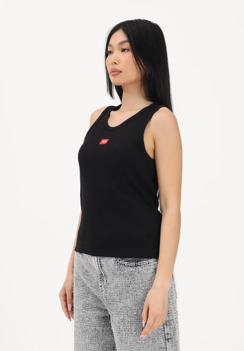 Canotta nera per donna, ragazze e bambine con logo