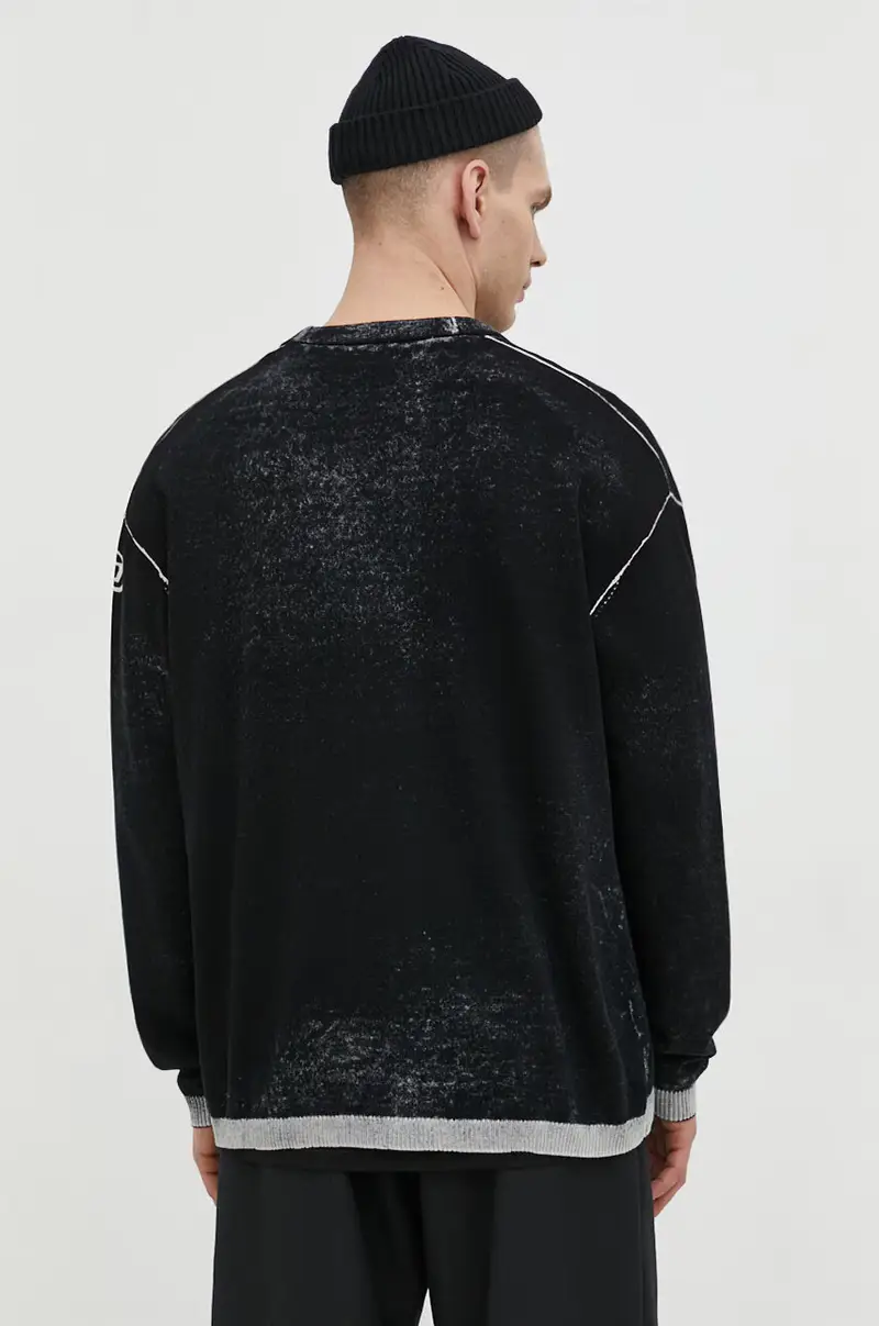 cardigan in cotone colore nero miniatura 3