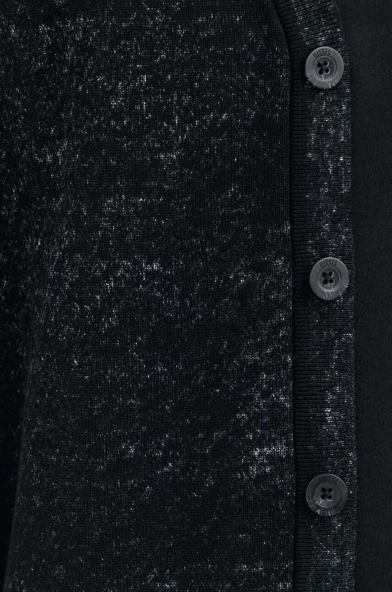 cardigan in cotone colore nero miniatura 5