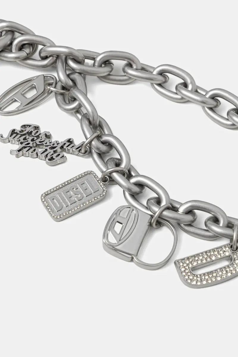 cintura DIESEL LOGO B- MULTICHARM CHAI donna colore grigio X10248.PR581 miniatura 2