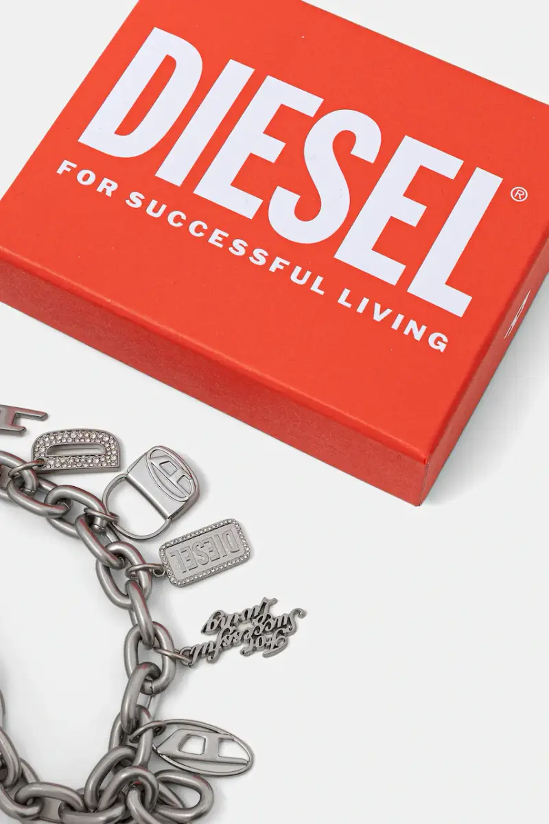 cintura DIESEL LOGO B- MULTICHARM CHAI donna colore grigio X10248.PR581 miniatura 3