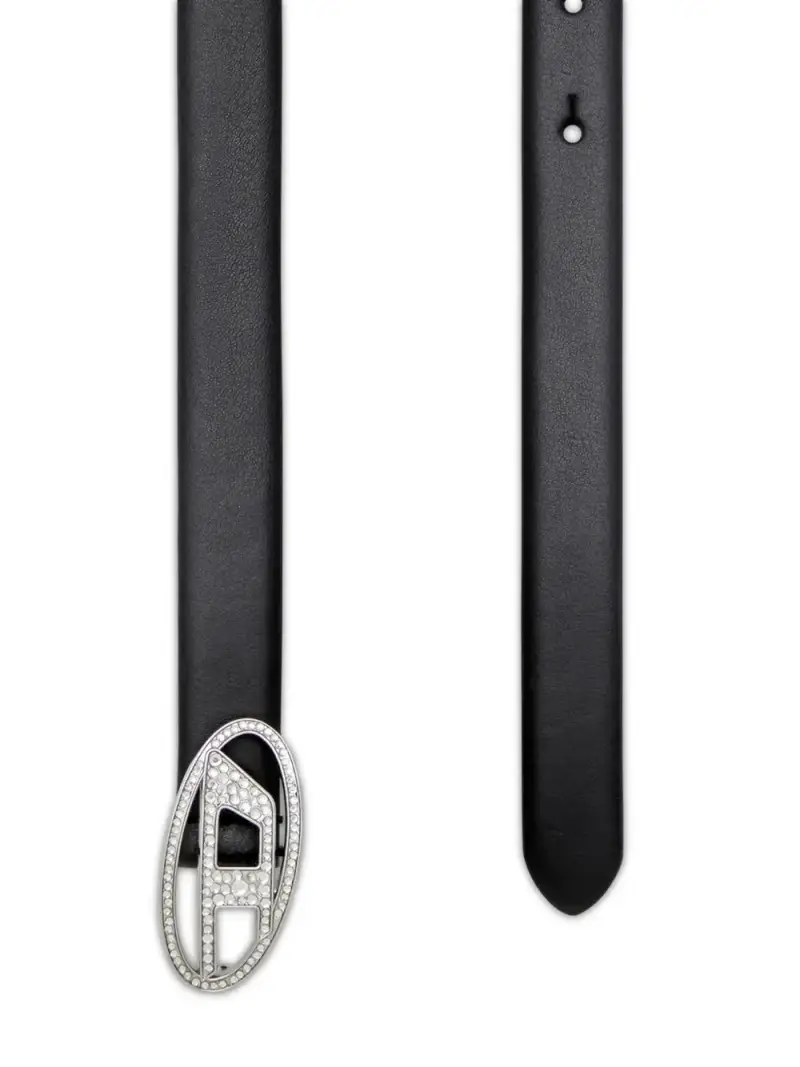 Diesel Cintura Nera con Fibbia Logo miniatura 3