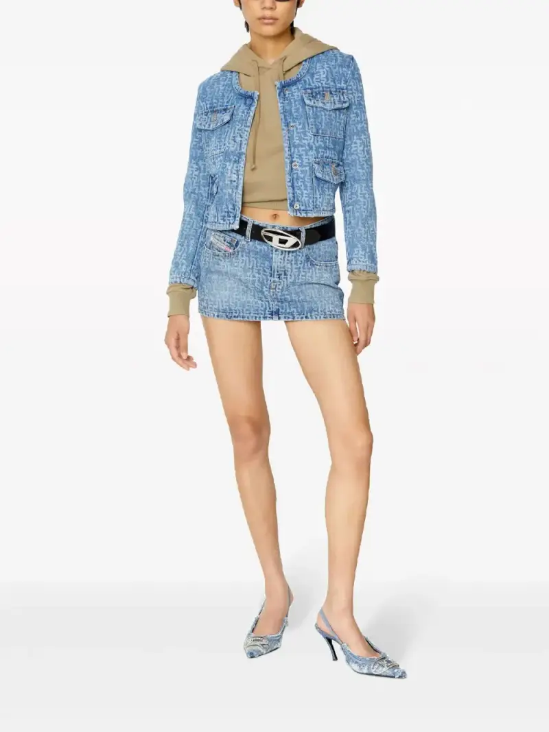 Diesel Cintura Nero in Pelle con Fibbia Distintiva miniatura 3