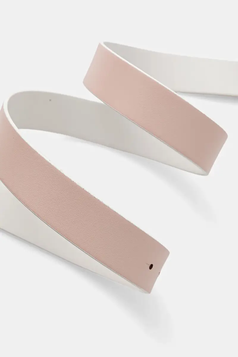 cintura in pelle bilaterale OVAL D LOGO B-1DR W REV II donna colore bianco X09874.P1245 miniatura 3