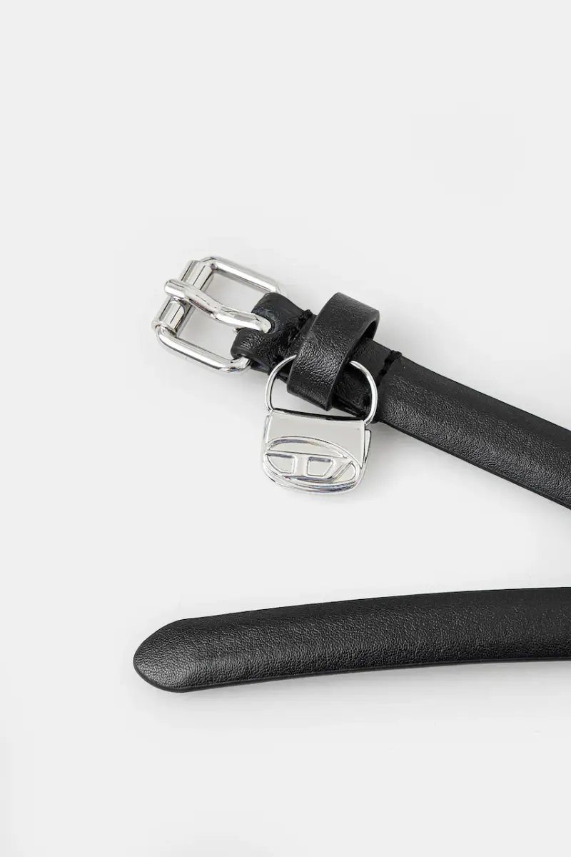 cintura in pelle DIESEL LOGO B-CHARM HIP donna colore nero X09973.PR227 miniatura 2