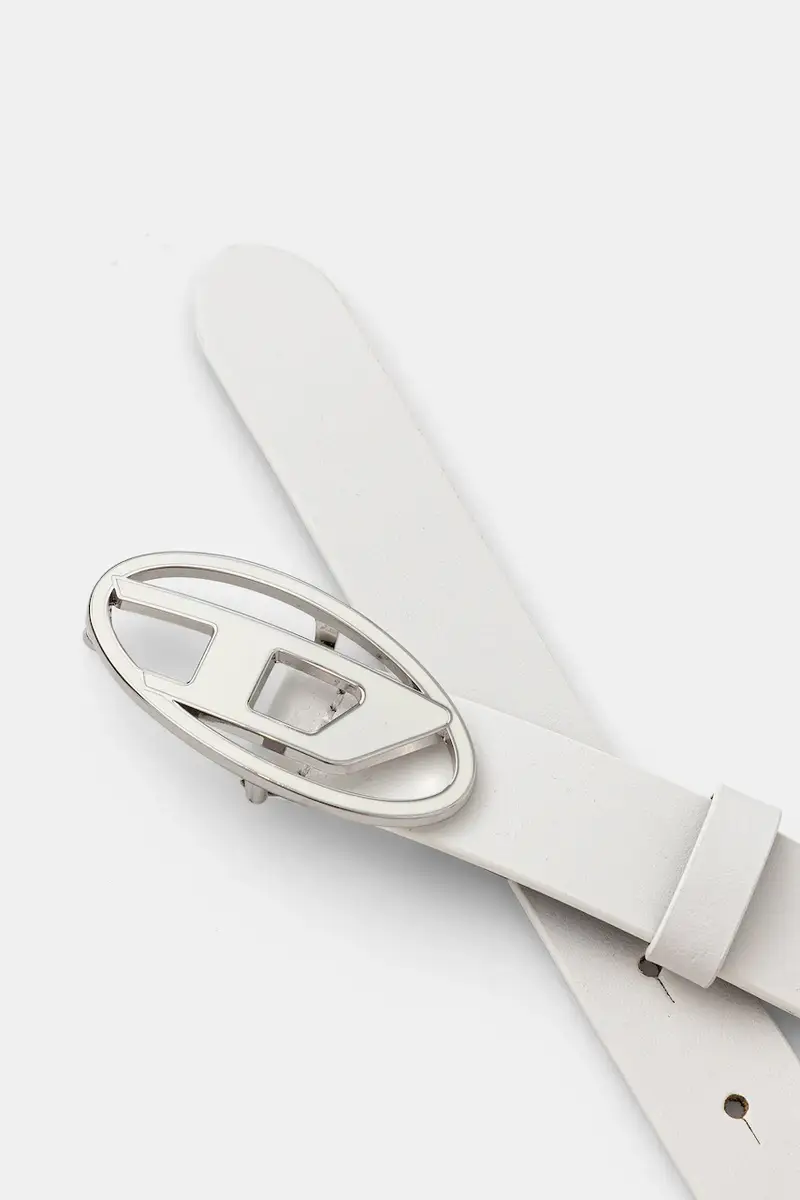 cintura in pelle OVAL D LOGO B-1DR 25 donna colore bianco X09716.P1245 miniatura 2