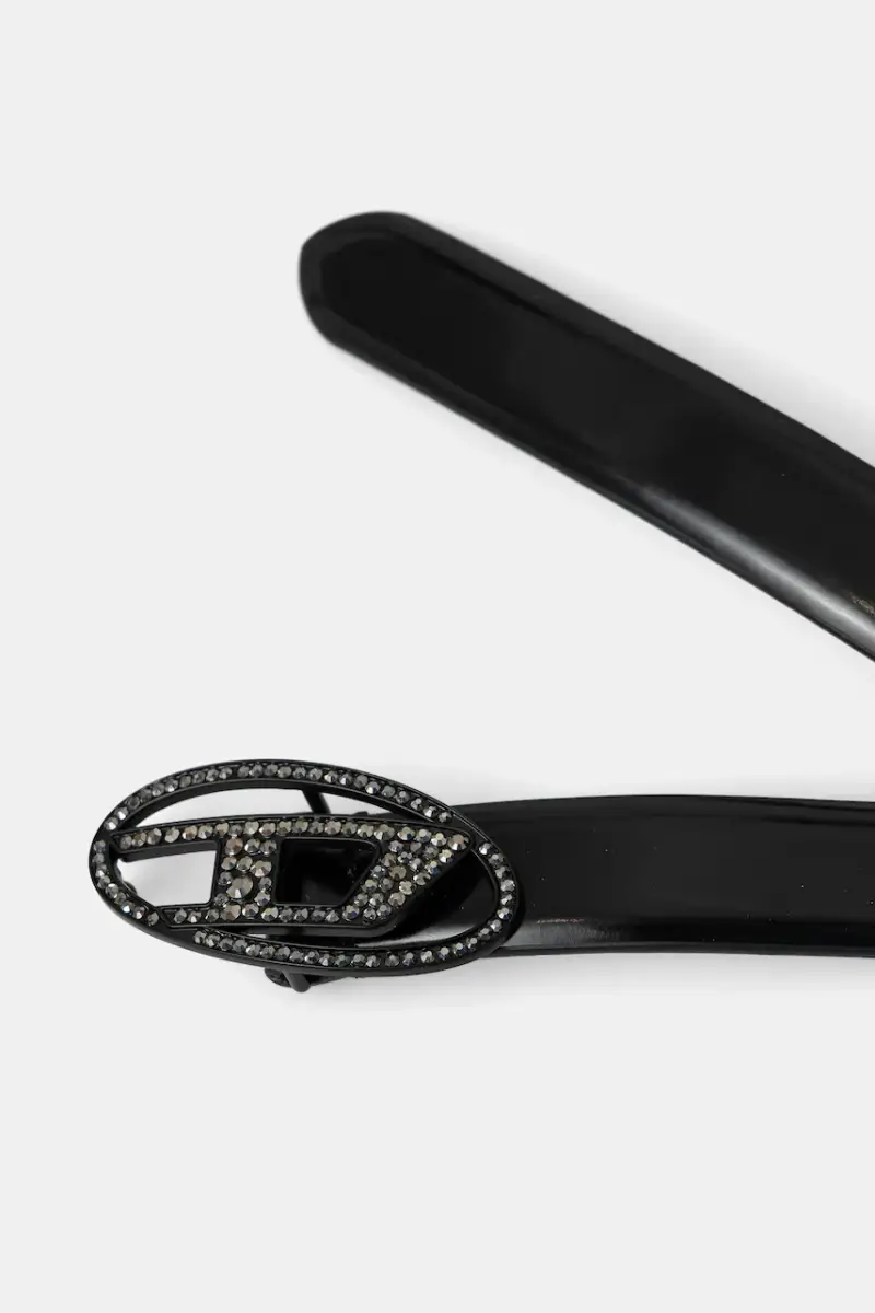 cintura in pelle OVAL D LOGO B-1DR STRASS 20 donna colore nero X09972.P6958 miniatura 2