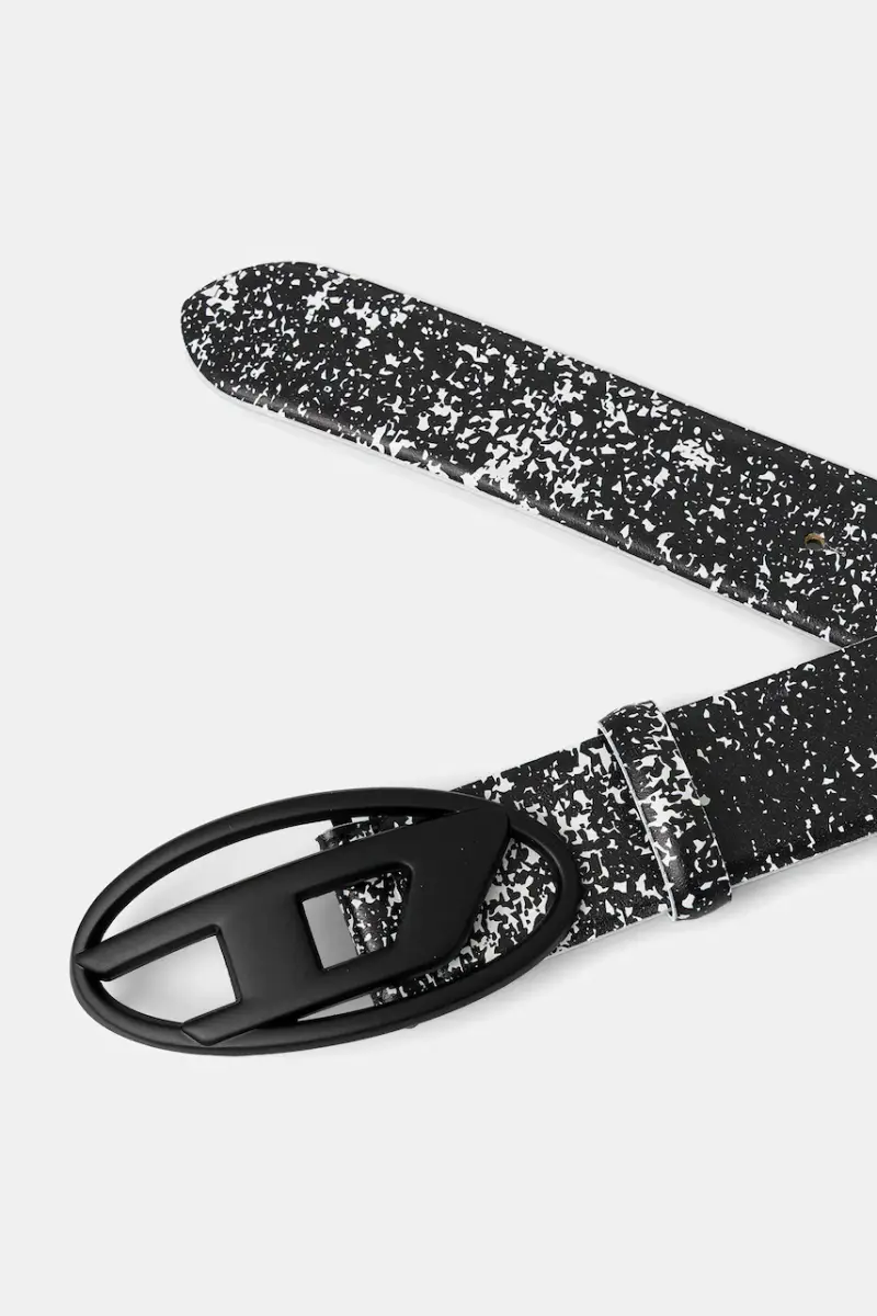 cintura in pelle OVAL D LOGO B-1DR uomo colore nero X10133.P8236 miniatura 2