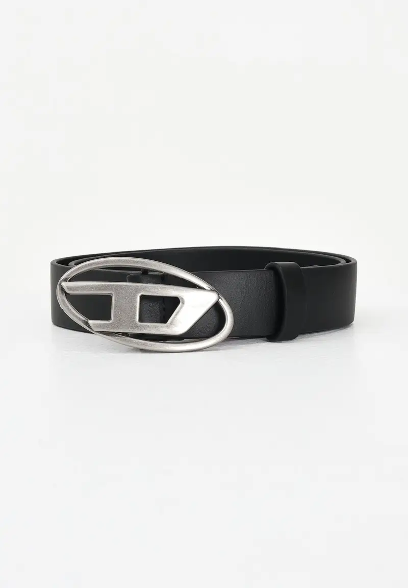 Cintura nera da donna con logo D