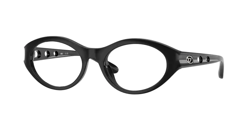 DIESEL Donna DL6002U  2001 Montature da vista Iniettato Nero Trasparente Rotonda Normale