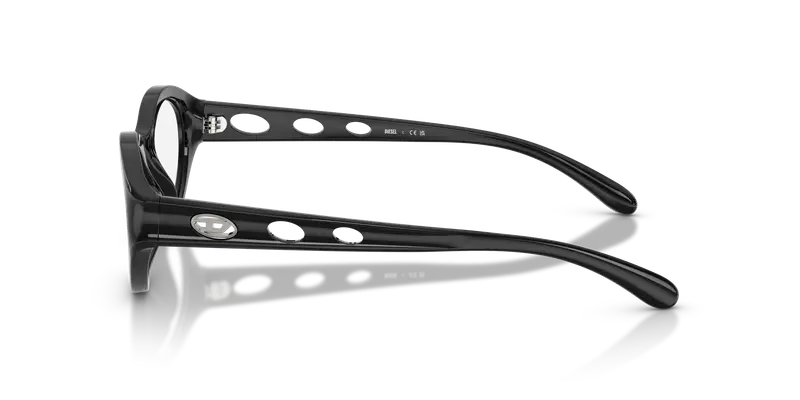 DIESEL Donna DL6002U 2001 Montature da vista Iniettato Nero Trasparente Rotonda Normale miniatura 3