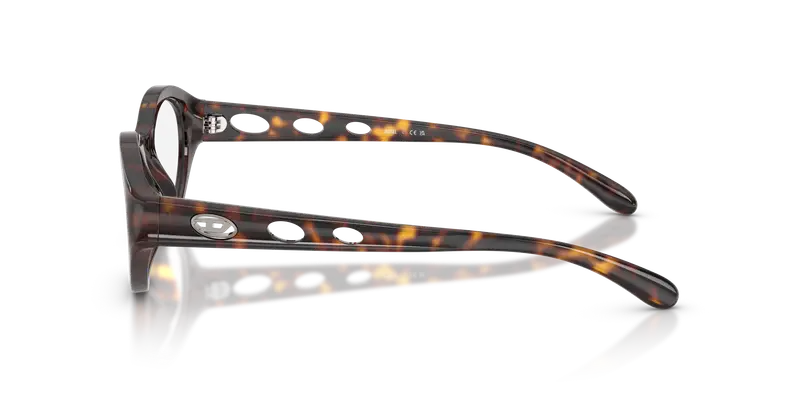 DIESEL Donna DL6002U 2003 Montature da vista Iniettato Tartaruga Trasparente Rotonda Normale miniatura 3