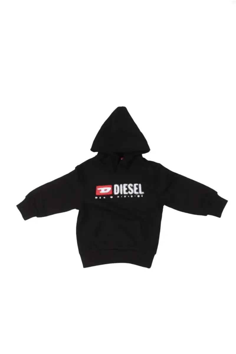 Felpa Bambino DIESEL Nero Sdropshood over