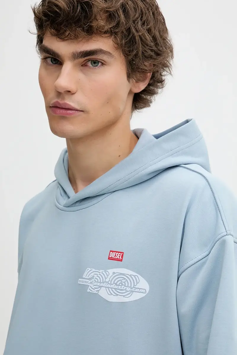 felpa BOXT-HOOD-T5 uomo colore blu con cappuccio A18728.0HYAT miniatura 4