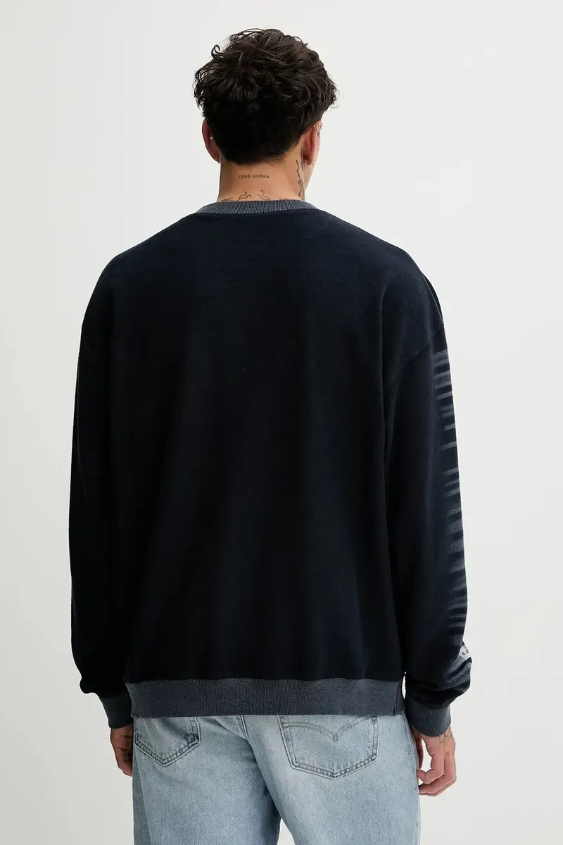 felpa BOXT-T1 uomo colore blu navy con applicazione A18654.0AGCB miniatura 3