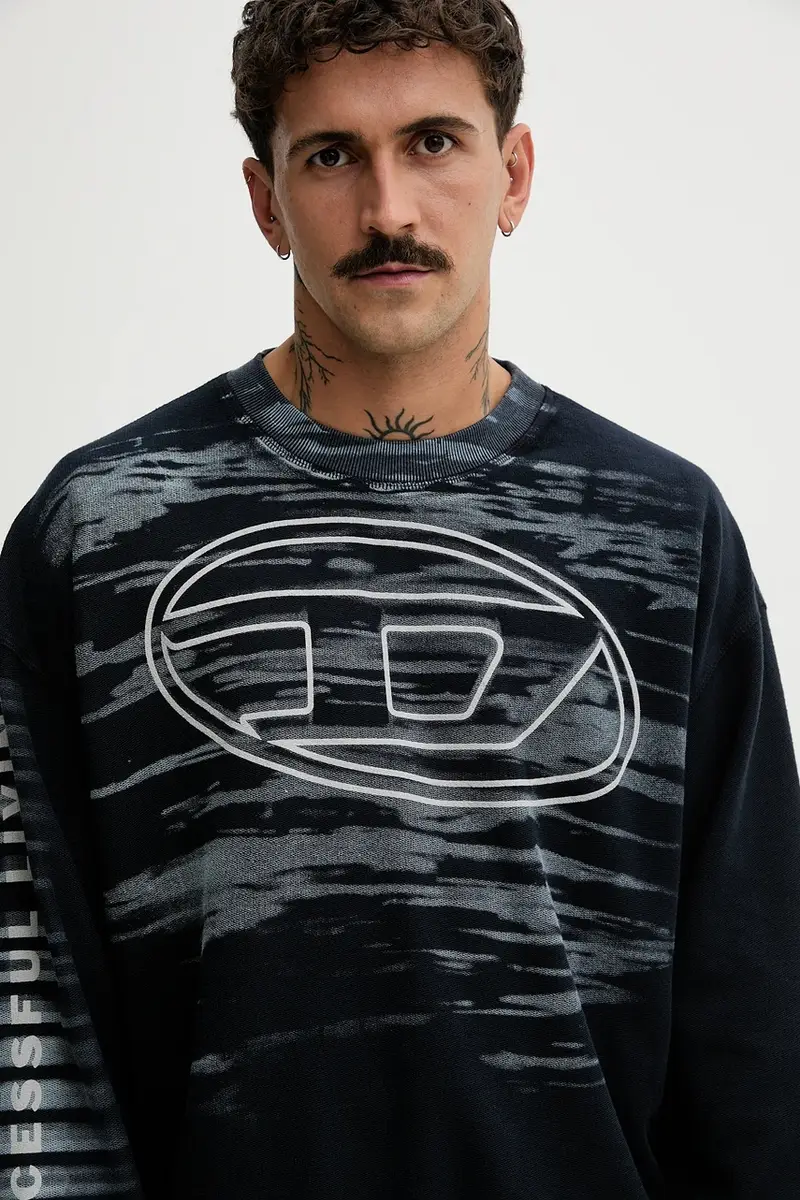 felpa BOXT-T1 uomo colore blu navy con applicazione A18654.0AGCB miniatura 4