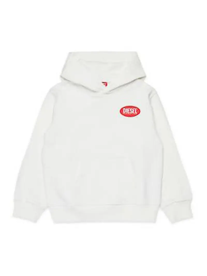 Felpa Con Logo Bianco