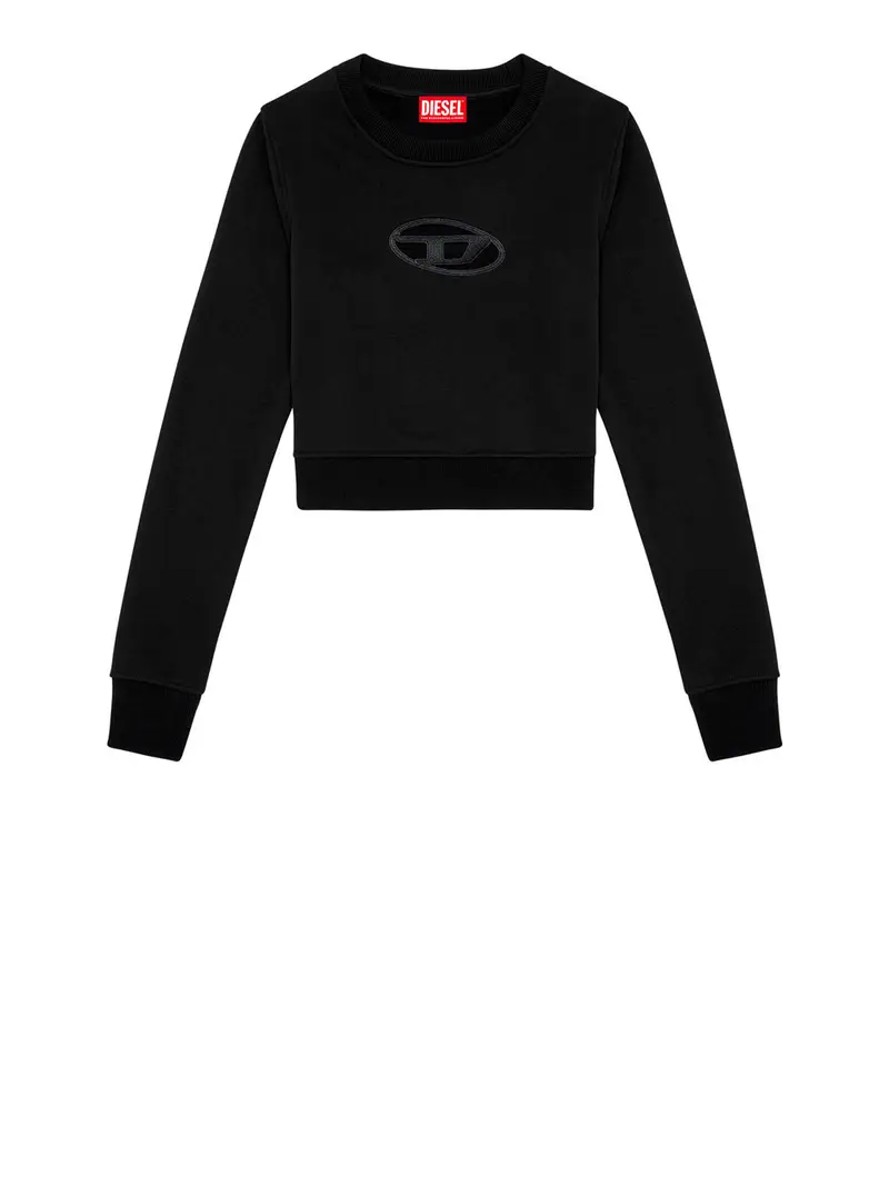 felpa diesel slimmy da donna - nero