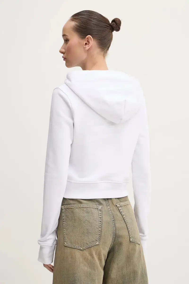 felpa F-SLIMMY-HOOD-OD donna colore bianco con cappuccio con applicazione A15714.0GRAC miniatura 3