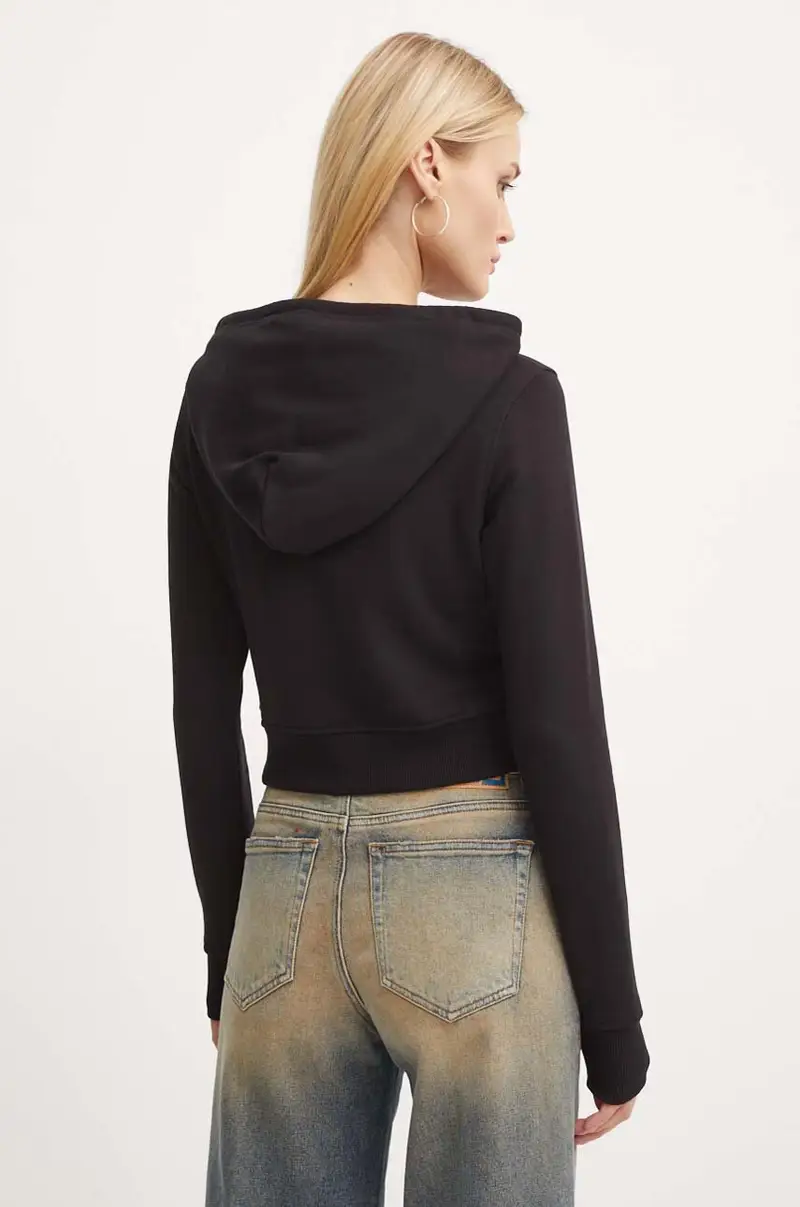 felpa F-SLIMMY-HOOD-OD donna colore nero con cappuccio con applicazione A15714.0GRAC miniatura 3