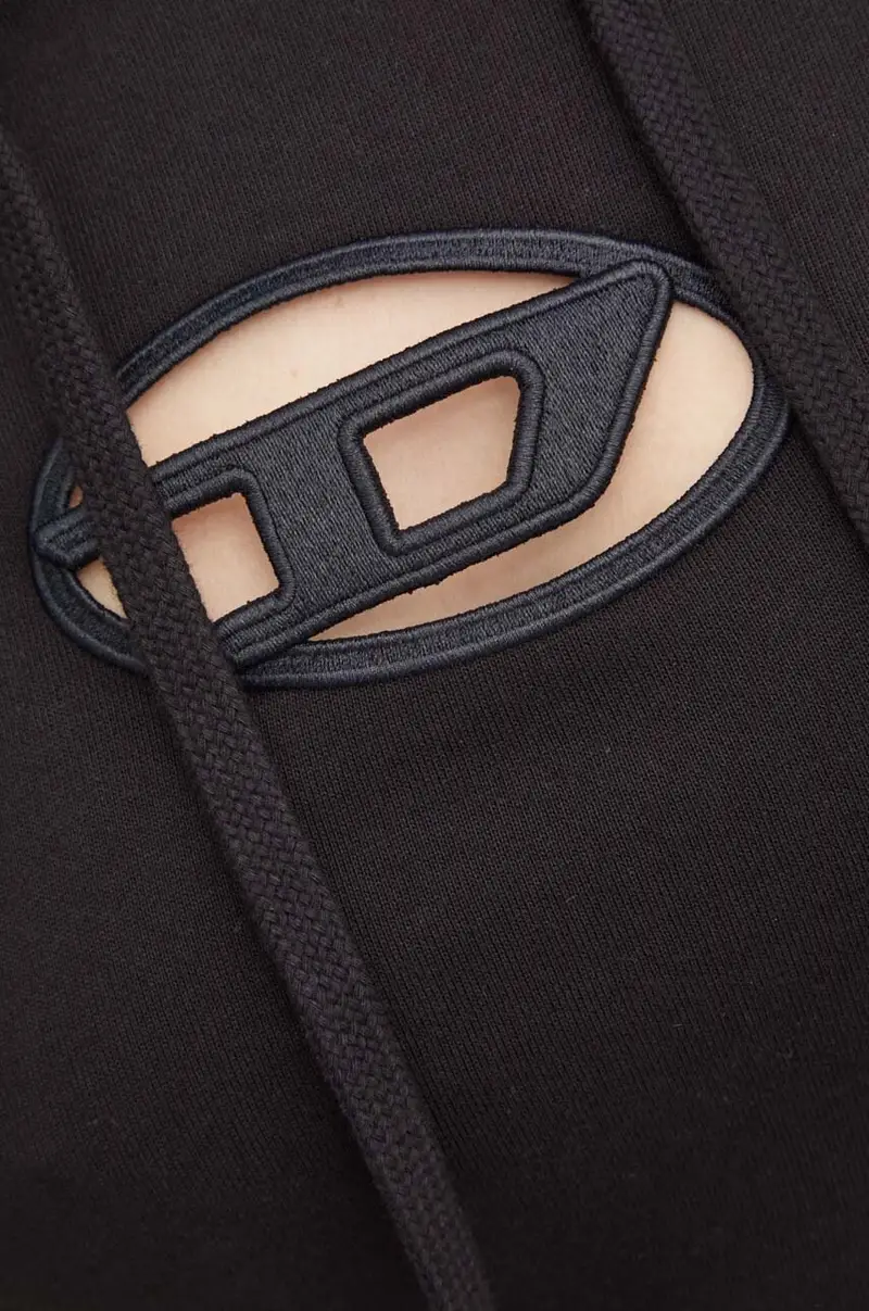 felpa F-SLIMMY-HOOD-OD donna colore nero con cappuccio con applicazione A15714.0GRAC miniatura 5