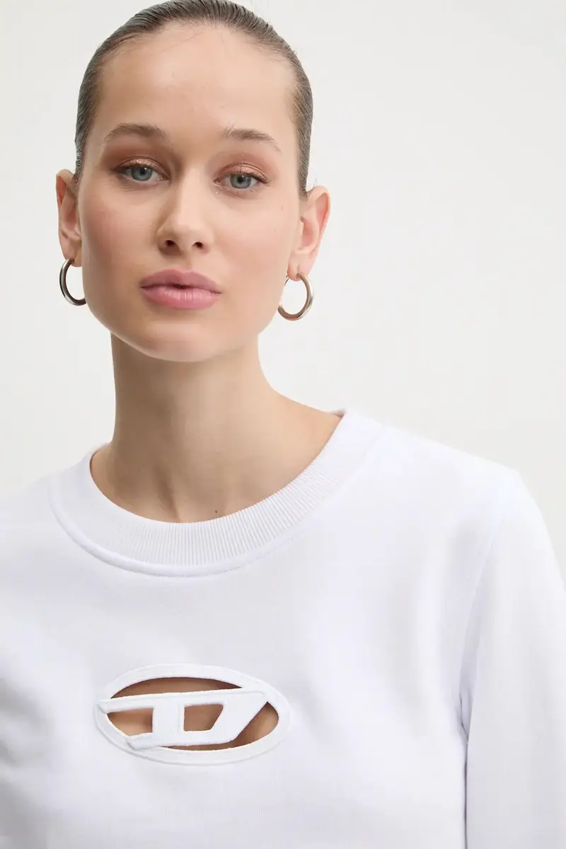 felpa F-SLIMMY-OD SWEAT-SHIRT donna colore bianco con applicazione A09931.0GRAC miniatura 4