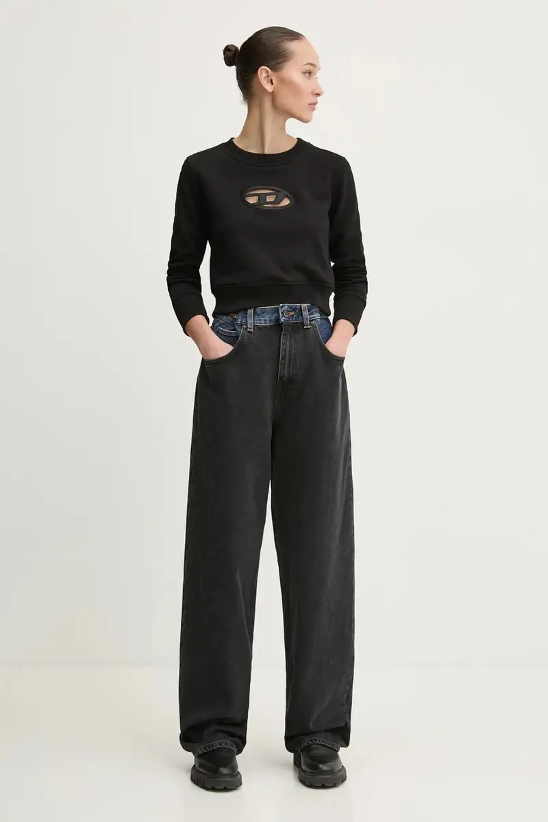 felpa F-SLIMMY-OD SWEAT-SHIRT donna colore nero con applicazione A09931.0GRAC miniatura 2