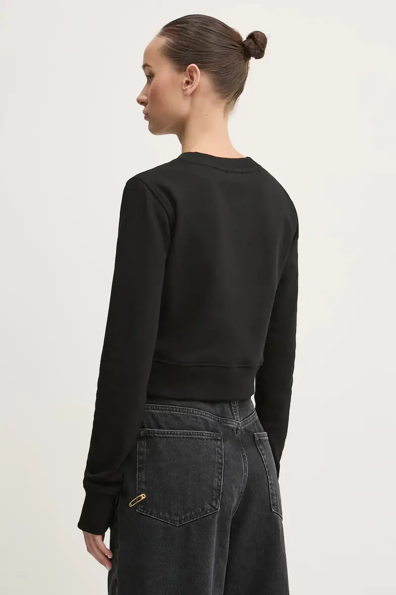 felpa F-SLIMMY-OD SWEAT-SHIRT donna colore nero con applicazione A09931.0GRAC miniatura 3