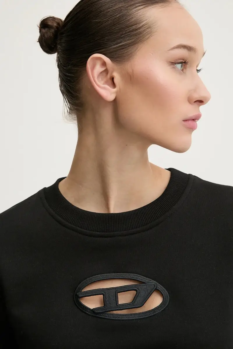 felpa F-SLIMMY-OD SWEAT-SHIRT donna colore nero con applicazione A09931.0GRAC miniatura 4