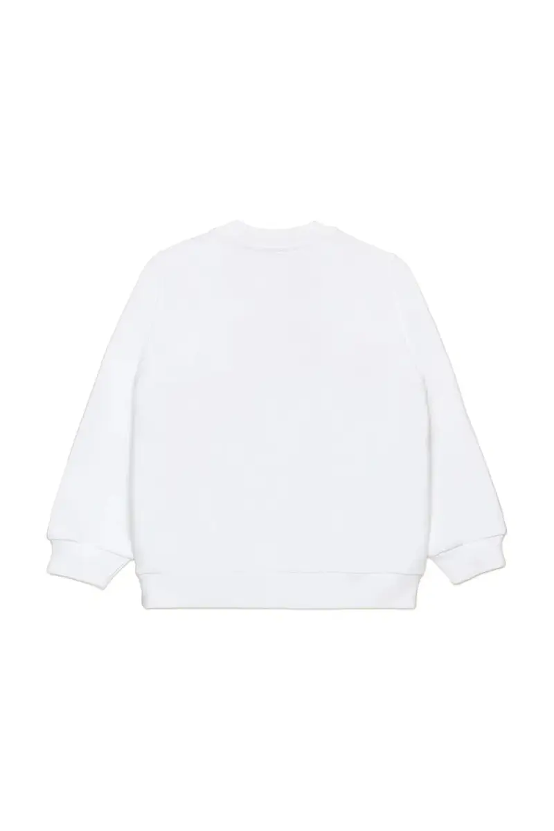 felpa in cotone bambino/a SCACUORE SWEAT-SHIRT colore bianco J02230 miniatura 2