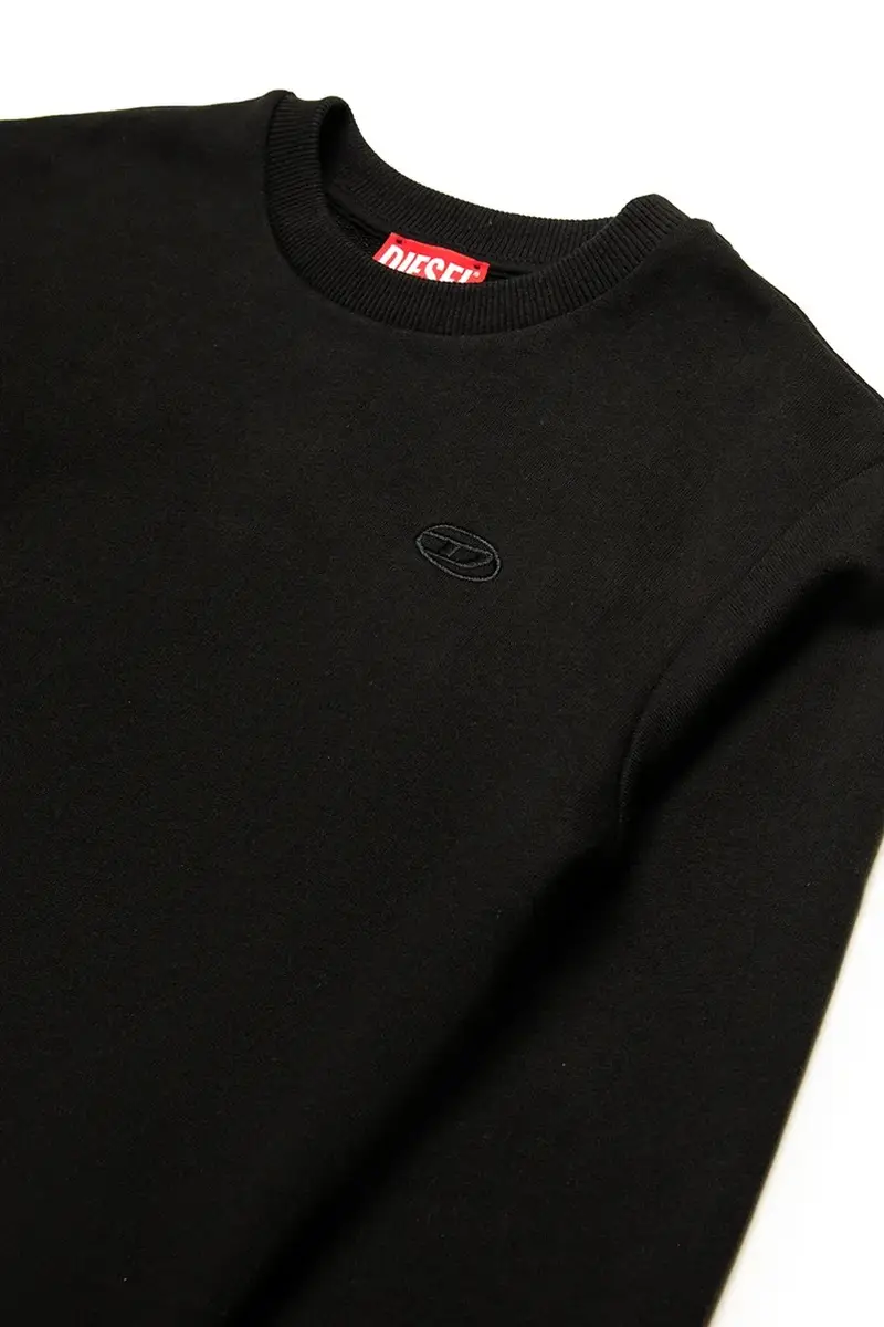 felpa in cotone bambino/a SROBMEGOVALD OVER SWEAT-SHIRT colore nero J02274 miniatura 3