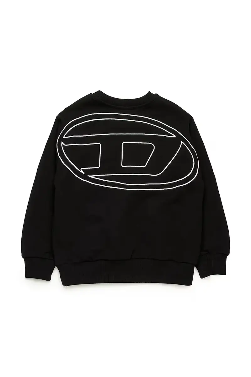 felpa in cotone bambino/a SROBMEGOVALD OVER SWEAT-SHIRT colore nero J02274