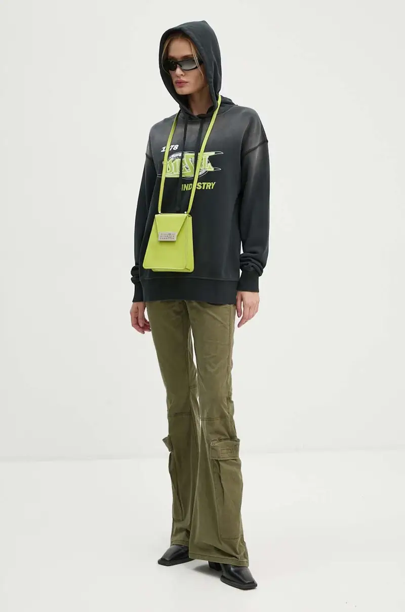 felpa in cotone F-BUXT-HOOD-P2 donna colore nero con cappuccio A15386.0PHAQ Grigio miniatura 2