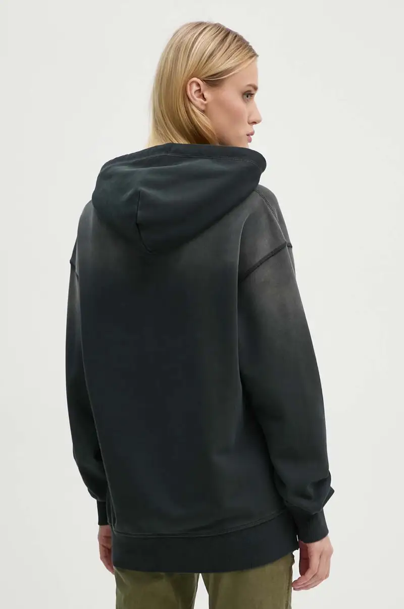 felpa in cotone F-BUXT-HOOD-P2 donna colore nero con cappuccio A15386.0PHAQ Grigio miniatura 3