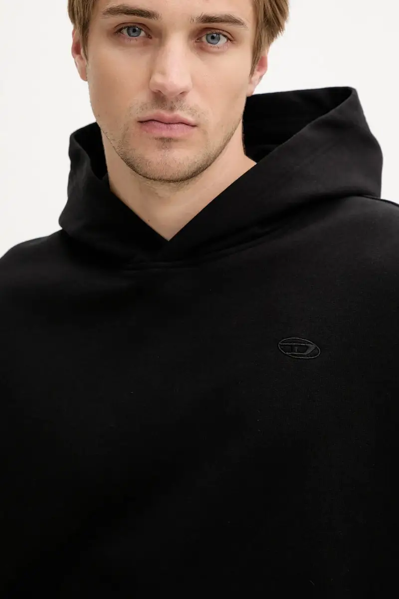 felpa in cotone MACS-HOOD-MEGOVAL-D uomo colore nero con cappuccio A11304.0GYCJ miniatura 4