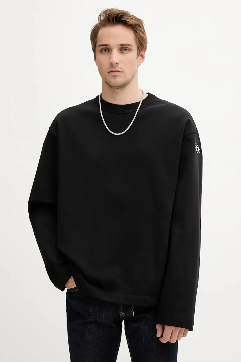 felpa in cotone MACSIS-OD uomo colore nero A09857.0BMBJ