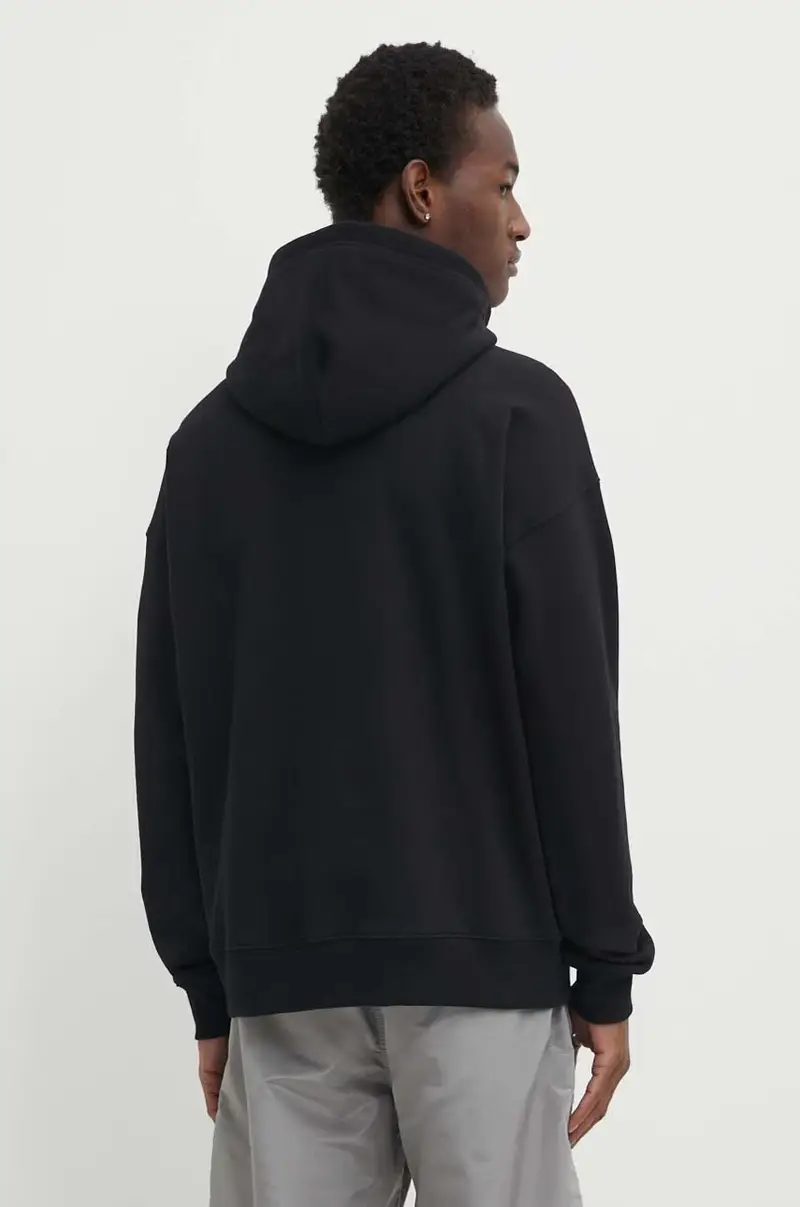 felpa in cotone ROB-HOOD-DOVAL-PJ uomo colore nero con cappuccio A03786.0BKAF miniatura 3