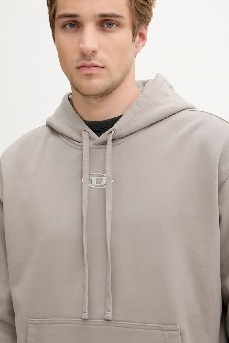 felpa in cotone S-MACS-HOOD-OD Beige miniatura 4