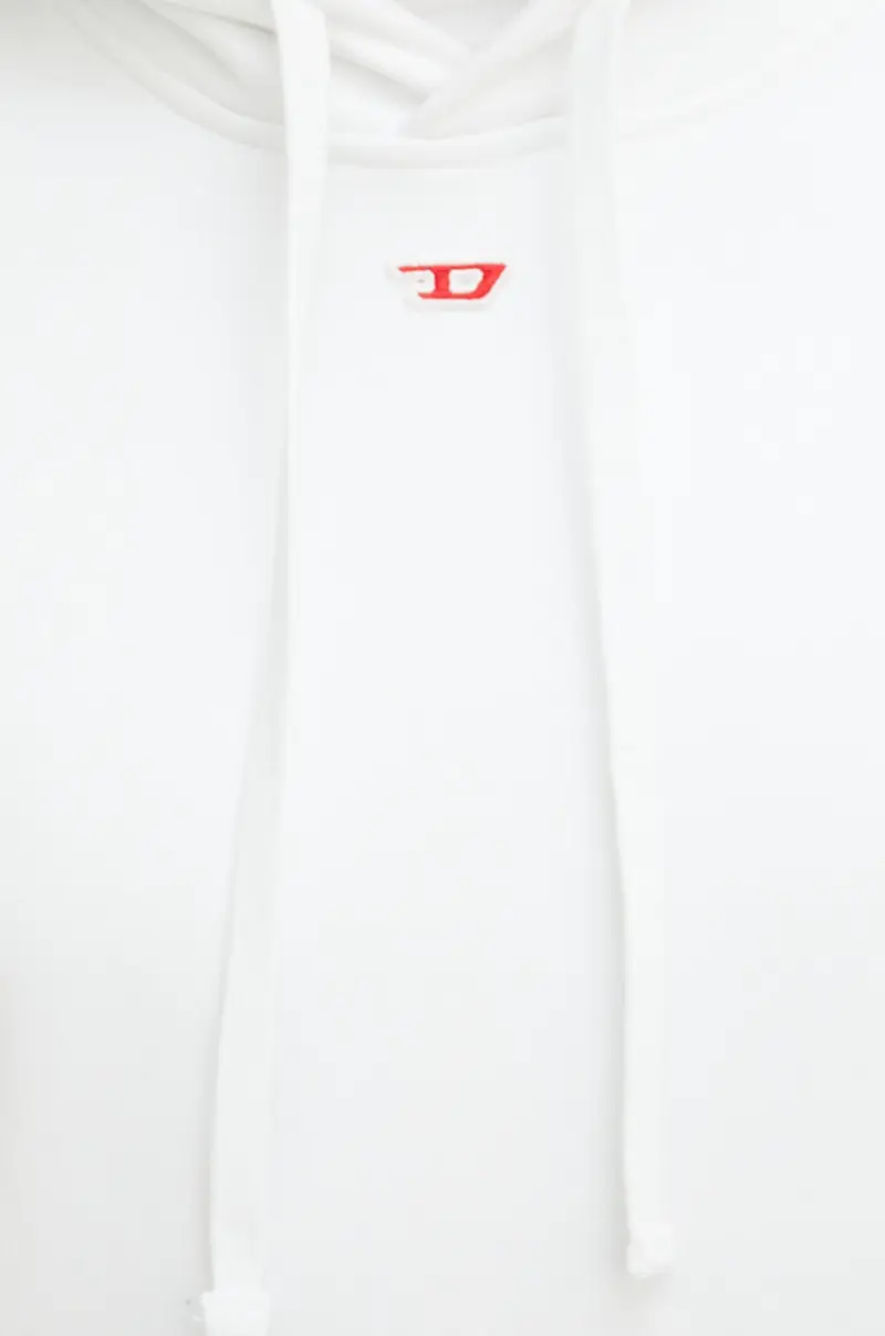 felpa in cotone uomo colore bianco con cappuccio miniatura 5