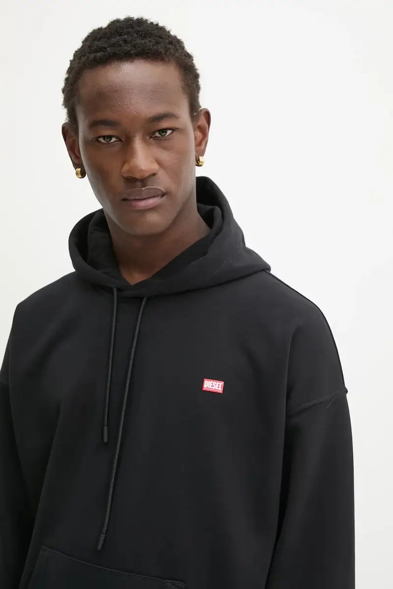 felpa uomo colore nero con cappuccio A16401.0HYAT miniatura 4