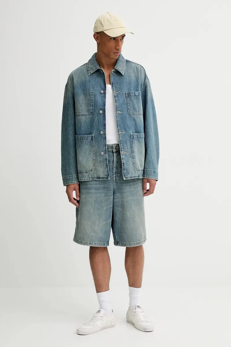 giacca di jeans D-STACK-U JACKET colore blu A19260.068SK miniatura 2