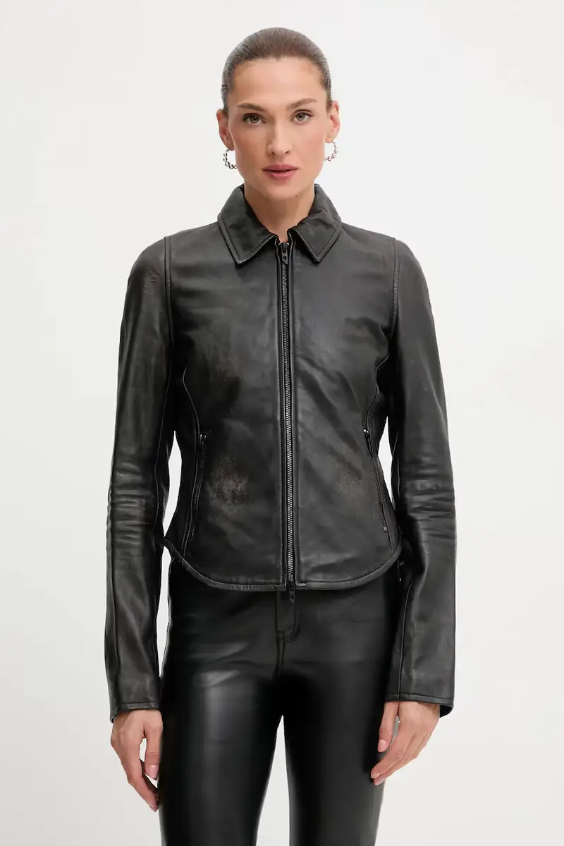 giacca in pelle L-EGRAD colore marrone A19596.0ILBS