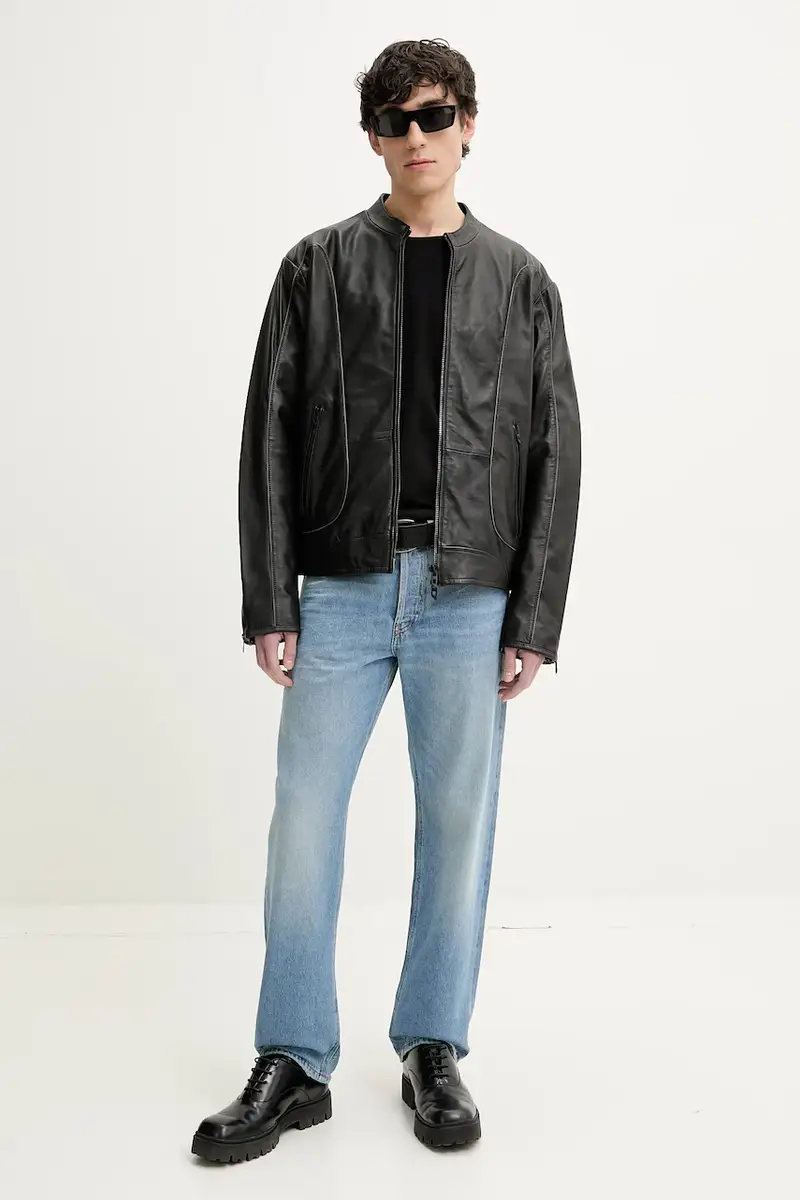 giacca in pelle L-KRIXY JACKET colore nero A16866.0EPAU miniatura 2