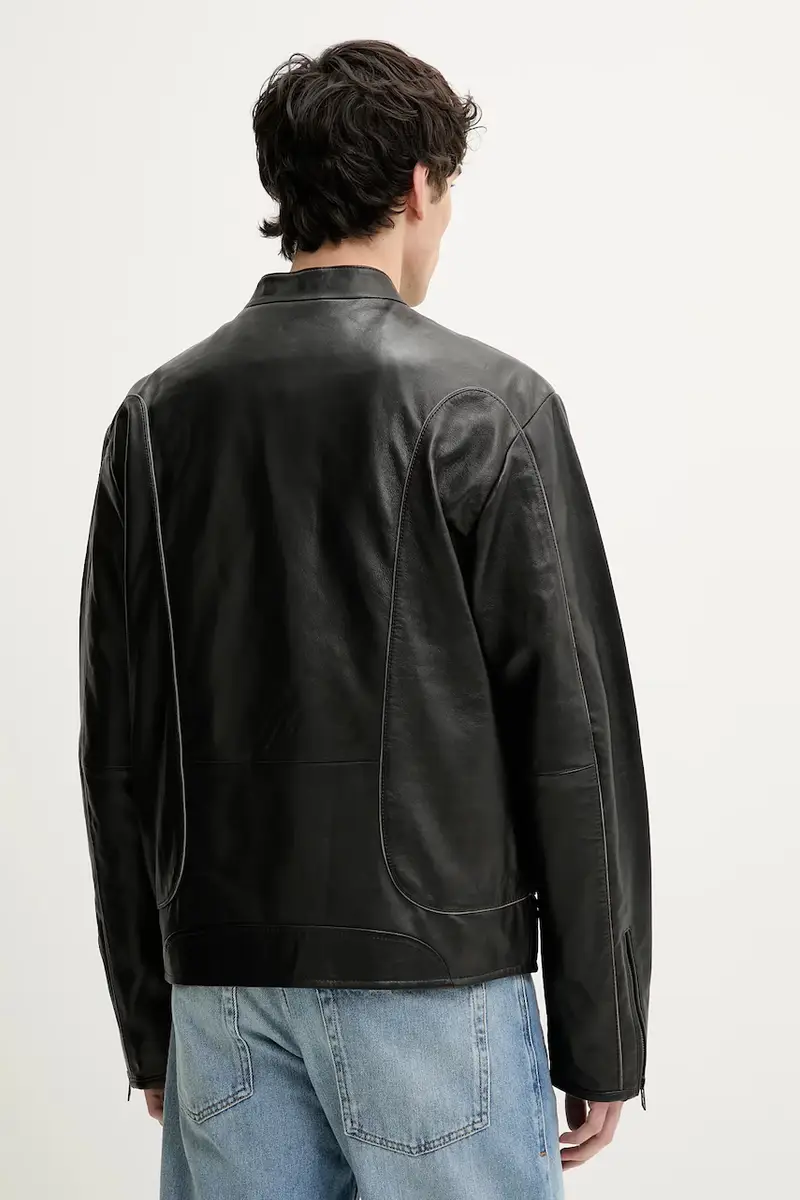 giacca in pelle L-KRIXY JACKET colore nero A16866.0EPAU miniatura 3