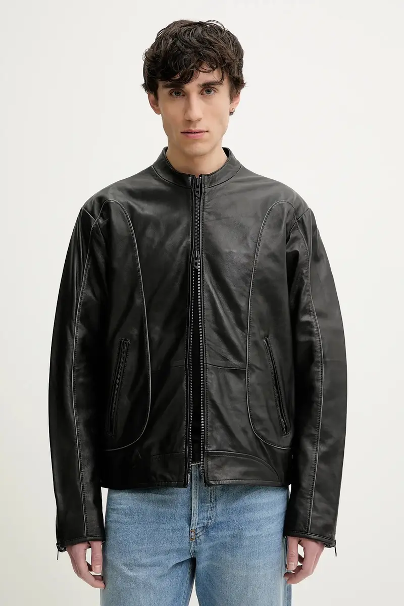 giacca in pelle L-KRIXY JACKET colore nero A16866.0EPAU miniatura 4