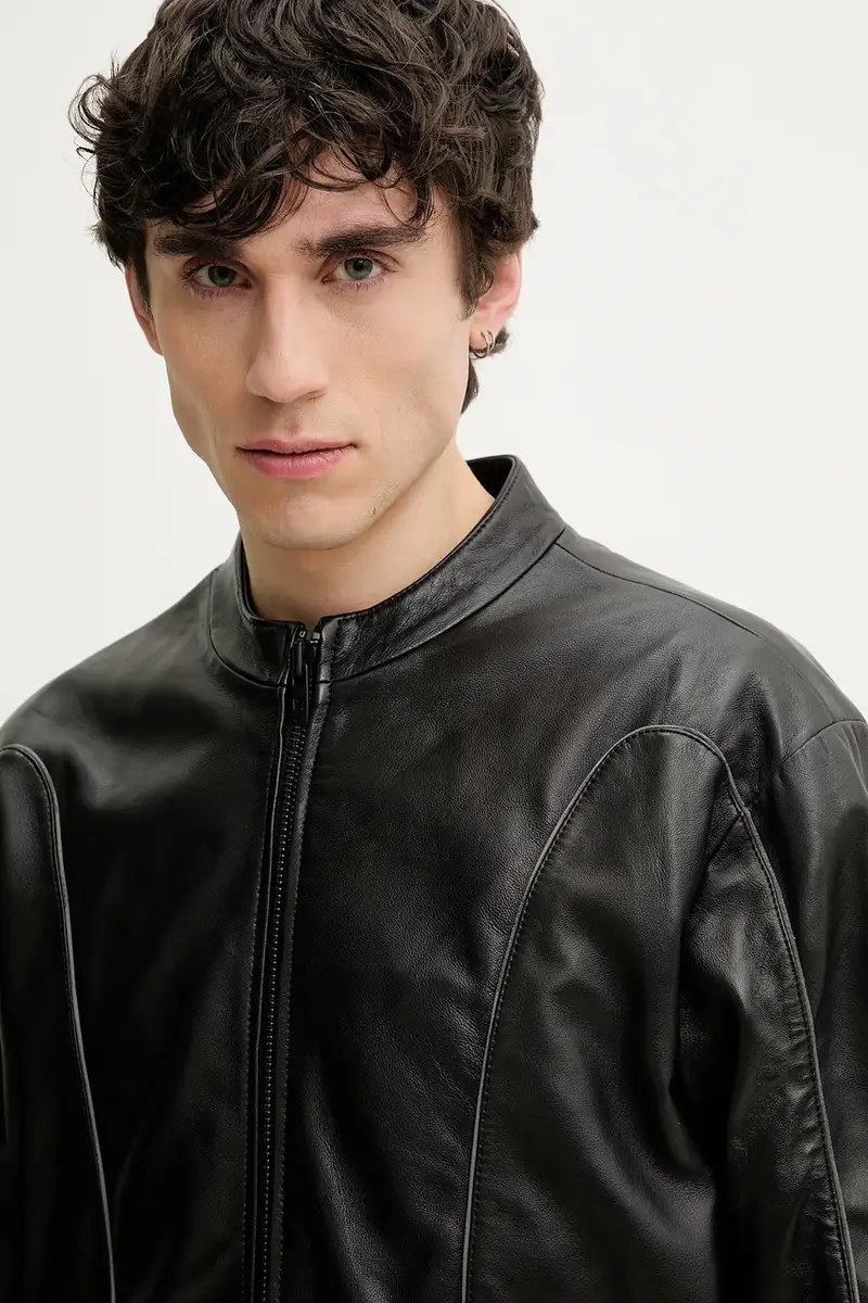 giacca in pelle L-KRIXY JACKET colore nero A16866.0EPAU miniatura 5