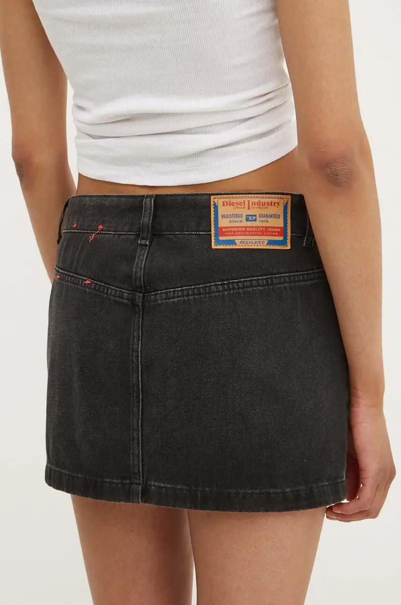 gonna di jeans DE-RON colore nero A04935.09I35 miniatura 3