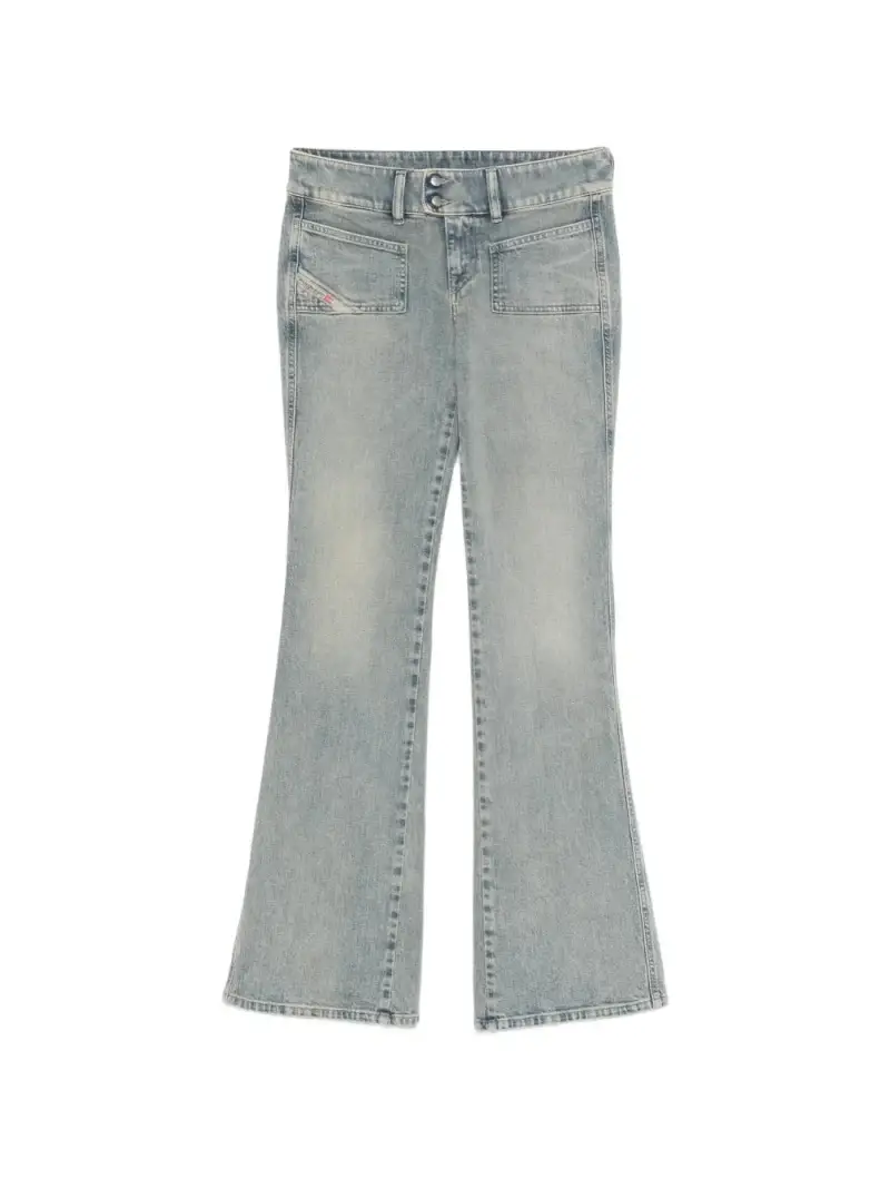 Diesel Pantaloni svasati blu in cotone