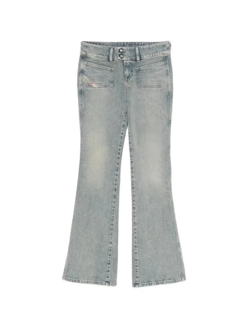 Diesel Pantaloni svasati blu in cotone